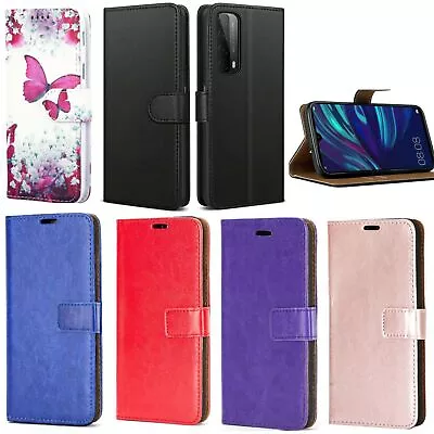 For Huawei P Smart 2021 2020 Y6 Y7 P40 Pro Case Leather Flip Wallet Book Cover • £4.79