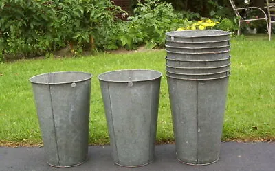 6 OLD Vintage GALVANIZED Sap Buckets Maple Syrup Must See • $31.69