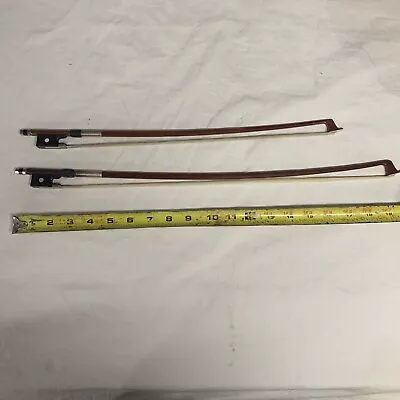 2 Vintage Violin Bows - Mother Of Pearl  Inlay AS IS Repair/Parts Lot • $15