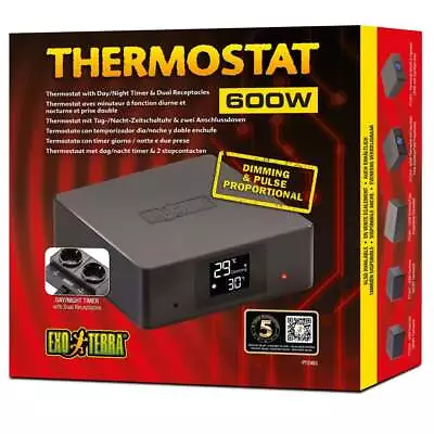 600W Dimming/Pulse Proportional Thermostat With Day/Night Timer Dual Receptacles • £90.69