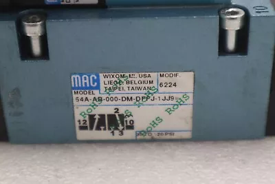 MAC Valve DMB-DFFJ-1JJ PLUS 54A-AB-000-DM-DFFJ-1JJ9 STOCK K-3574 • $159.99