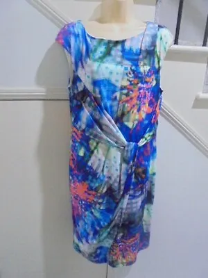 $49.99 • Buy NEW MONTIQUE SIZE 16 NWOT Gorgeous Multi Coloured Lined SPECIAL OCCASION DRESS