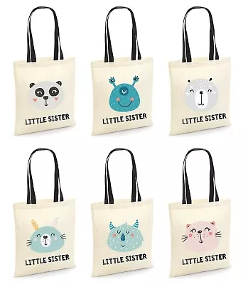 Little Sister Animal Tote Bag - Printed School Gift Present Girls Ballet Dance • £8.60