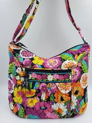 Vera Bradley Purse Va Va Bloom Floral Medium Quilted Crossbody Bag Tote NICE • $24.90