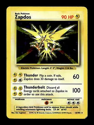 Zapdos #16 Pokemon Base Set • $10.99