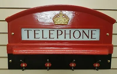 Cast Of The Top Front Of K6 Red Telephone Box Kiosk Booth With Coat Hanger • £185