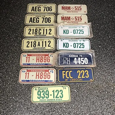 Lot Of 15 Vintage 1970’s Wheaties Cereal Mini Bike Bicycle License Plate • $30