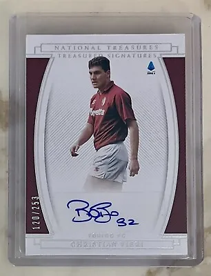 🇮🇹Christian Vieri Signed/Autographed 2020-21 National Treasures /253 #TS-CV • £68.94