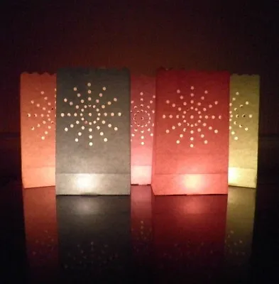 26cm Candle Bags - Pack Of 10 Colour Luminary Paper Lanterns • £3.99