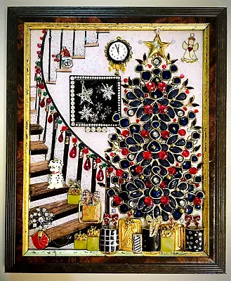 Christmas Room Framed Jewelry One Of A Kind Art Unique Gift • $359