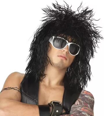 Rockin' Dude Wig 80's Rock Star Fancy Dress Halloween Costume Accessory 2 COLORS • $19.57