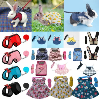 £5.96 • Buy Trixie Rabbit Guinea Pig Rat Ferret Harness & Lead Breathable Soft Pet Leash Set