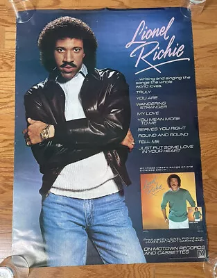 VTG 1983 Original Print USA Lionel Richie Motown Promo Poster R&B - 34 X24  • $47.15