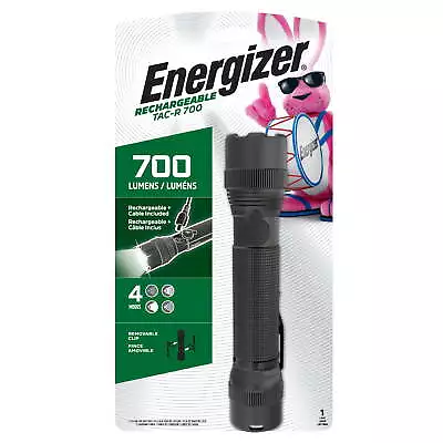 Energizer TAC-R 700 Rechargeable Flashlight With Micro-USB Charging Cable • $24.97