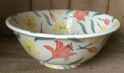 £135 • Buy  Emma Bridgewater 1991 Yellow & Orange Lilies Rare Large Salad Bowl Spongeware 