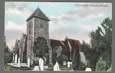 £2.50 • Buy Vintage Postcard Wivelsfield Church, Sussex.  Pmk Burgess Hill 1909