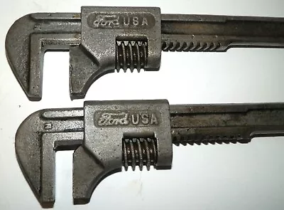 2 - Vintage  Ford USA Model T A Adjustable Wrench Marked  M  Oil Drain Tools • $29.95