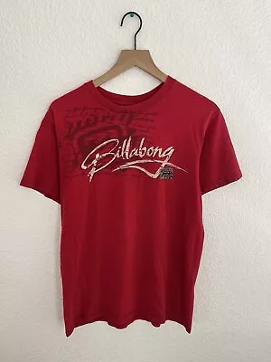 Vintage Billabong Surfing T-shirt Adult Medium Red Skater Grunge Mens Y2K • $14.99