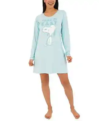 Munki Munki Women's Snoopy Sleepshirt Nightgown Teal XS S M L XL 2XL • $15.99