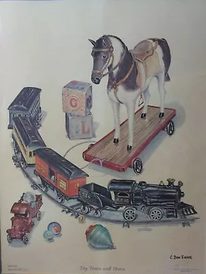 C. Don Ensor Toy Train And Horse Signed Print Plate #VII 83/500 Donart 1971 • $63.98