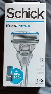 Schick Hydro Dry Skin 5 Blade 2 Cartridges With Handle. • $6.49