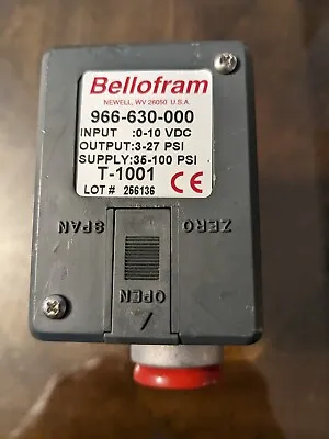 Bellofram Electro-pneumatic I/p Converter Model 966-630-000 Factry New • $425