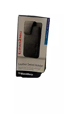 OEM BlackBerry Leather Holster Case Pouch Z10 Black Swivel Clip • $1.99