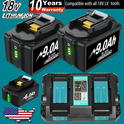 Battery For Makita 18V 18 Volt Max 6.0/8.0/9.0/12 AH Lithium Ion BL1860B BL1860 • $55.99