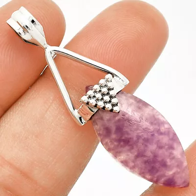 Natural Purple Lepidolite 925 Sterling Silver Pendant Jewelry P-1722 • $8.49