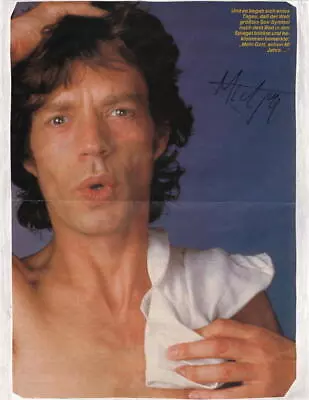 Mick Jagger The Rolling Stones Signed Autograph 7.5 X10.5 Magazine Photo JSA COA • $4999.95