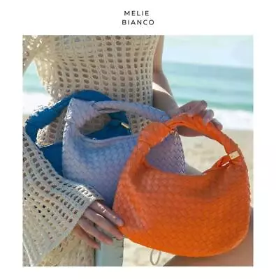 Melie Bianco Brigitte Satchel Mini Edition (Drew) Vegan Woven Knot Bag ANTHRO! • $69