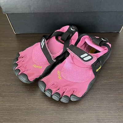 Vibram Fivefingers TrekSport Pink Black Barefoot Shoes W4438 Size EU 37 US 6.5-7 • $35