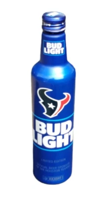 $9 • Buy Houston Texans Limited Edition 16 Oz 2023 Bud Light Aluminum Bottle Blue EMPTY
