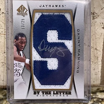 $79 • Buy 2012-13 SP Authentic By The Letter Danny Manning Autograph Patch Jersey 13/25