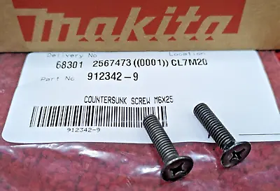 Genuine Makita COUNTERSUNK HEAD SCREW M6X25 For  LS1040 • £6.86