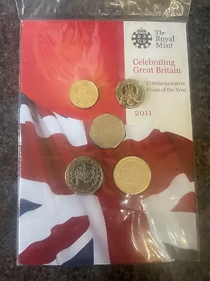 2011 UK Royal Mint Celebrating Great Britain Coin Year Set In Sealed Pack • £73.73