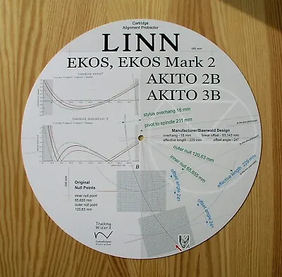 Cartridge Alignment Protractor For Linn Ekos & Akito 2B/3B Tonearms • £38.39