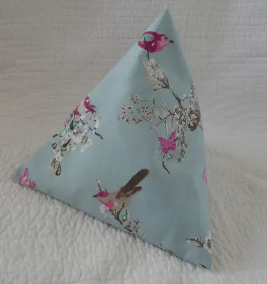 IPad Kindle Tablet Phone Bean Bag Cushion Pillow Stand Pink Blue Bird Fabric • £10.99