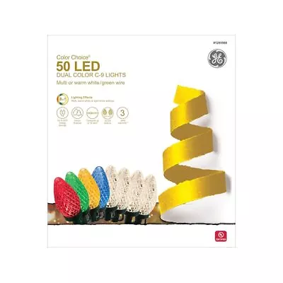 GE Color Choice 50-Ct 32.6-ft Multi-function Color Changing LED C9 String Lights • $59.95