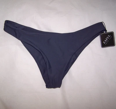 $9.99 • Buy Zaful Bikini Bottom High Rise Cheeky Swim Suit Size 8 L Large Dark Gray NEW