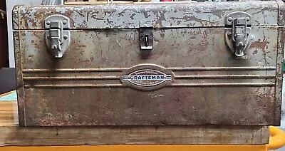 Vintage CrAftsmAn 20  Portable Metal Tool Box  Guaranteed Highest Quality  • $29