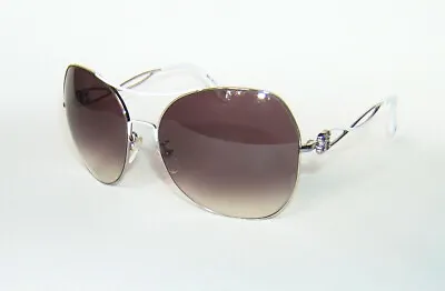 Balenciaga Bal 0049/s 010js Siver White Round Pilot Vintage Sunglasses • $183.74