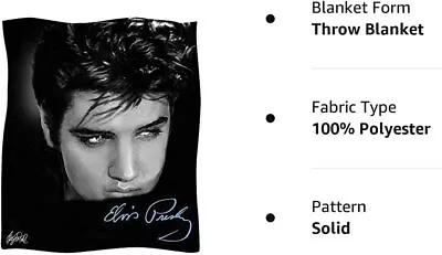 Elvis Presley Blue Eyes Super Soft 100% Polyester Double Sided Blanket Throw • $115.65