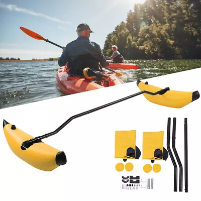 Kayak Boat Outrigger Stabilizer PVC Inflatable Pontoon Fishing Float Tube Kit • $195.06