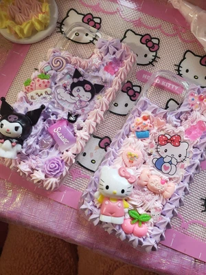 $45.50 • Buy Kuromi, Hello Kitty Handmade Decoden Phone Case Cover IPhone 13