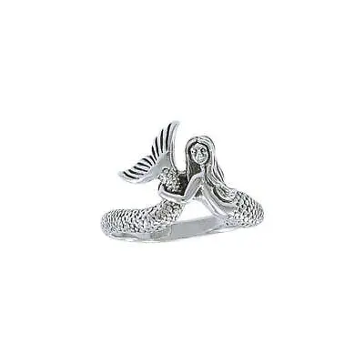 Mermaid .925 Sterling Silver Ring By Peter Stone Beach Ocean Jewelry  • $34.97