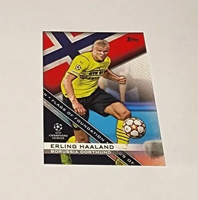2021/22 Topps UEFA Champions League Soccer Flags Of Foundations Erling Haaland  • $20