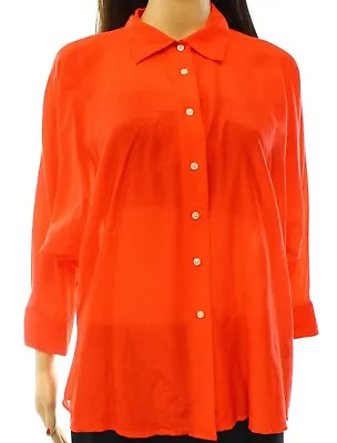 £40.01 • Buy Ralph Lauren Cotton Silk Voile Shirt 12 14 16 Poppy Dolman Sleeve Nwt (32)