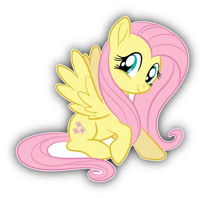 My Little Pony Fluttershy Cartoon Sticker Bumper Decal - ''SIZES'' • $4