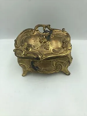 Vintage Art Nouveau Style Jewelry Box Casket Raised • $24.50